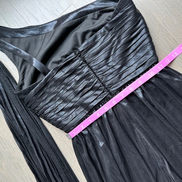 Retrofete Black Metallic Lame Jumpsuit One Shoulder Size Small - Picture 7 of 9